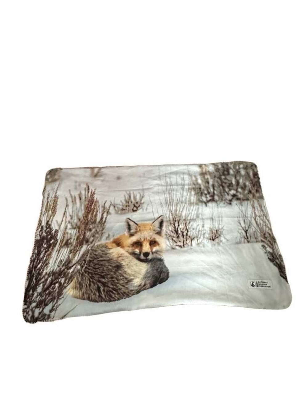 National Wildlife Federation Red Fox in Snow Fleece Throw Blanket